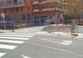 Estado de las obras en la Plaza de San Blas.