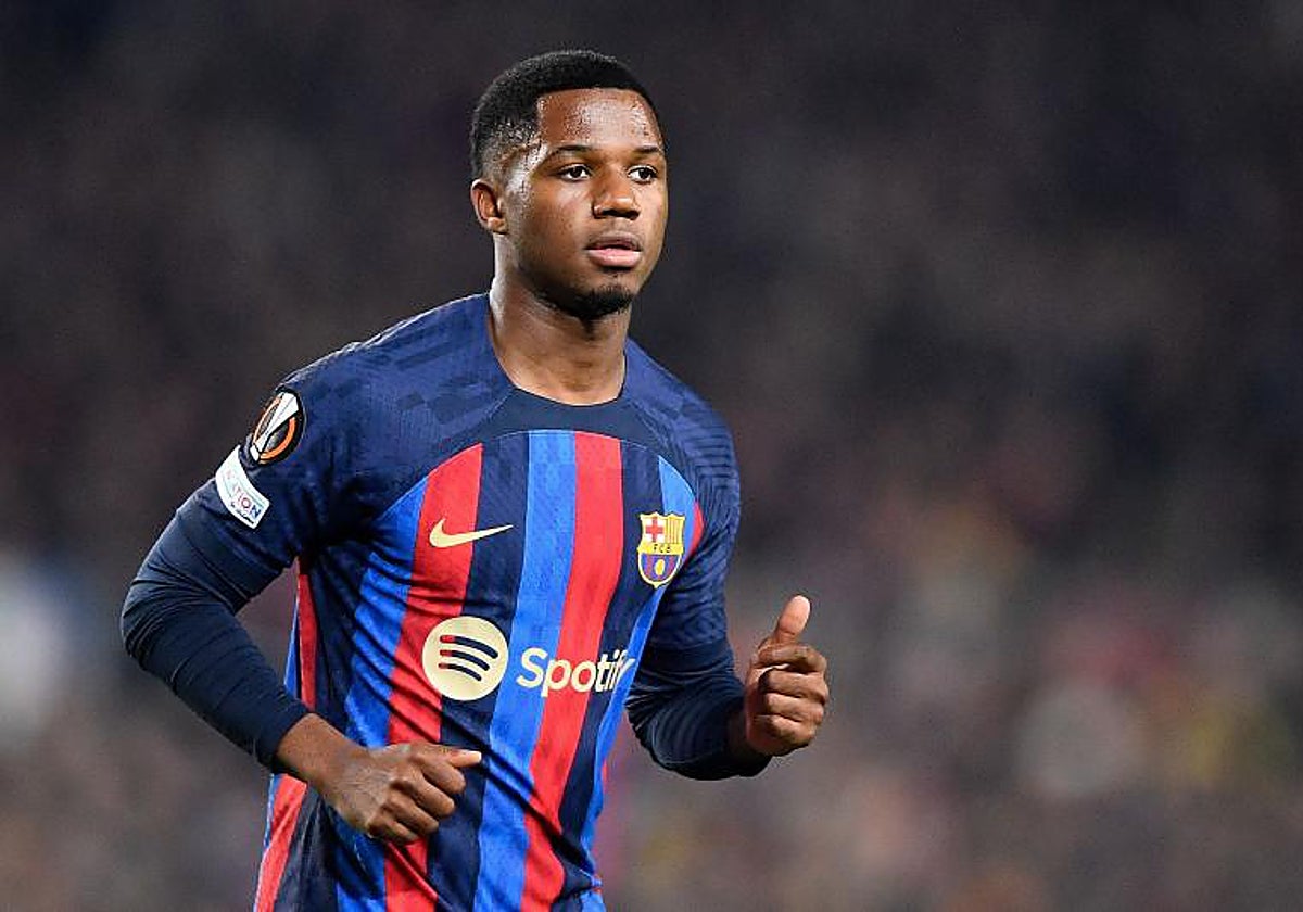 Ansu Fati, durante un partido de la Europa League