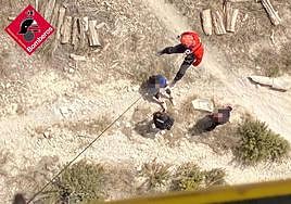 Rescate a cargo de los bomberos de Alicante.
