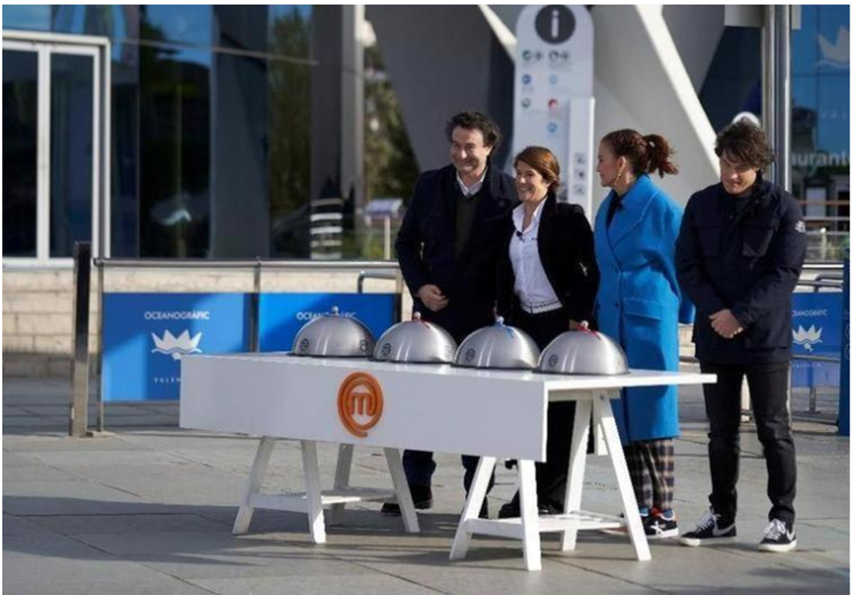 Un momento de la grabación de 'Masterchef' en Valencia.