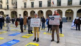 Manifestación de los vecinos contra el ruido.