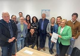 El PSOE presentando su lista municipal en la Junta Electoral