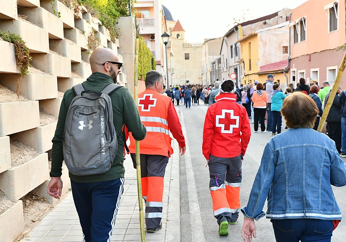 Efectivos de Cruz Roja en Santa Faz.