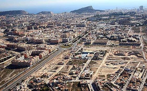 Vista aérea de la zona de Rabasa.