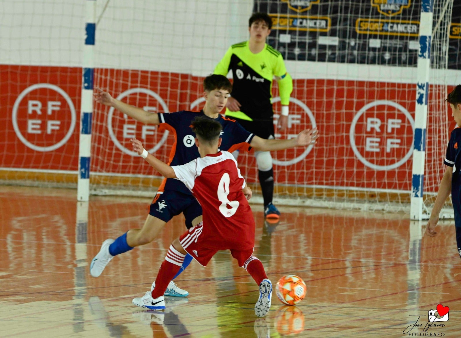 Tres de cinco de la Selección Valenciana Sub-14 de fútbol sala en el Nacional de San Javier