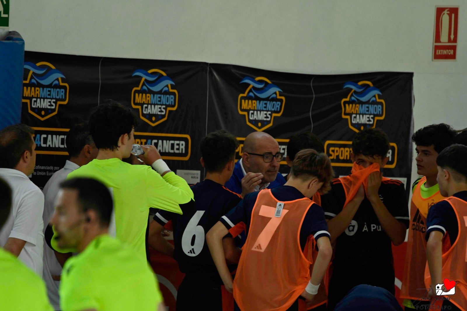 Tres de cinco de la Selección Valenciana Sub-14 de fútbol sala en el Nacional de San Javier