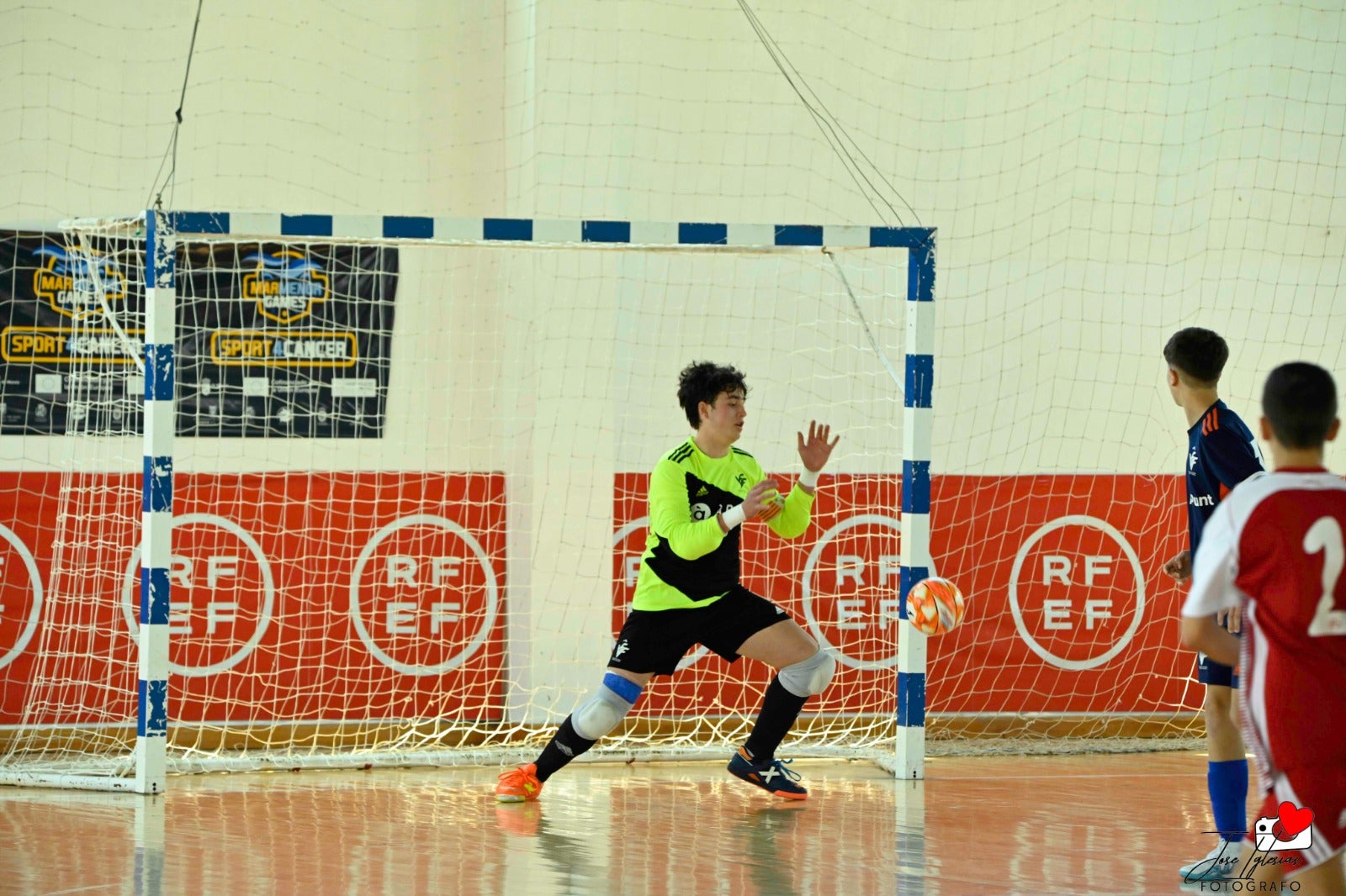 Tres de cinco de la Selección Valenciana Sub-14 de fútbol sala en el Nacional de San Javier