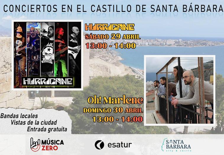 Hurricane y Oh! Marlene llenan el Castillo de Santa Bárbara de música el 29 y 30 de abril