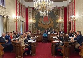 Votación durante el Pleno