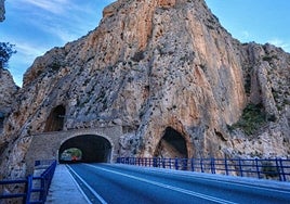 Imagen de la zona en la que la N-332 quedará cortada al tráfico