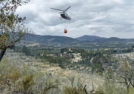 Medios aéreos se han desplazado hasta Penáguila.
