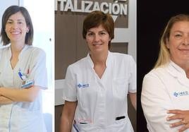 Lidia Gil, Elena López y Ana Belén, jefa de enfermería IMED Valencia, Levante y Elche.