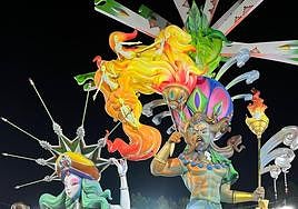 'Tierra de dos corazones', hoguera de Florida Plaza La Viña 2022.