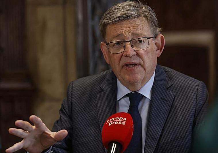 El presidente, Ximo Puig, durante una entrevista.