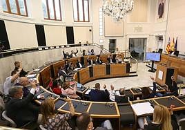 Pleno extraordinario de la Diputación, este lunes.