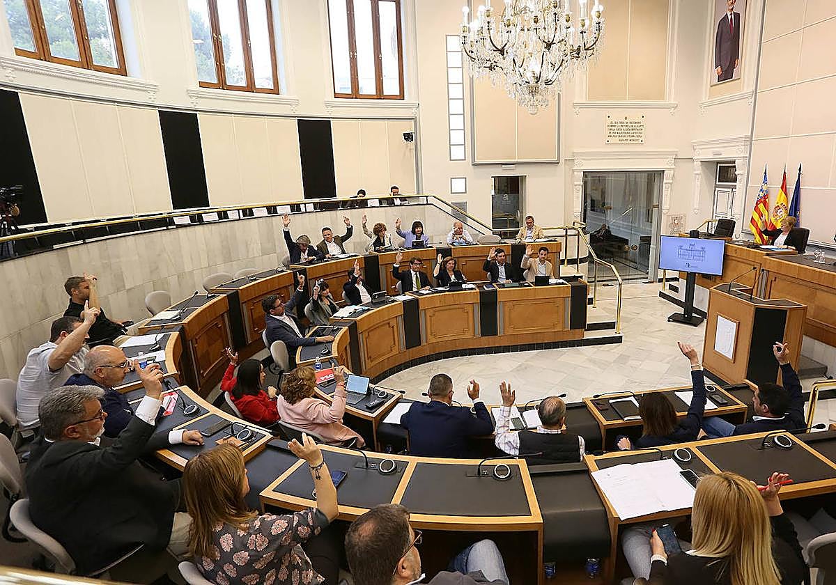 Pleno extraordinario de la Diputación, este lunes.