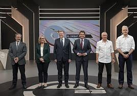 Los candidatos a la Generalitat durante el debate de A Punt