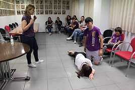 Uno de los ejercicios prácticos en los que tomaron partido los jóvenes.