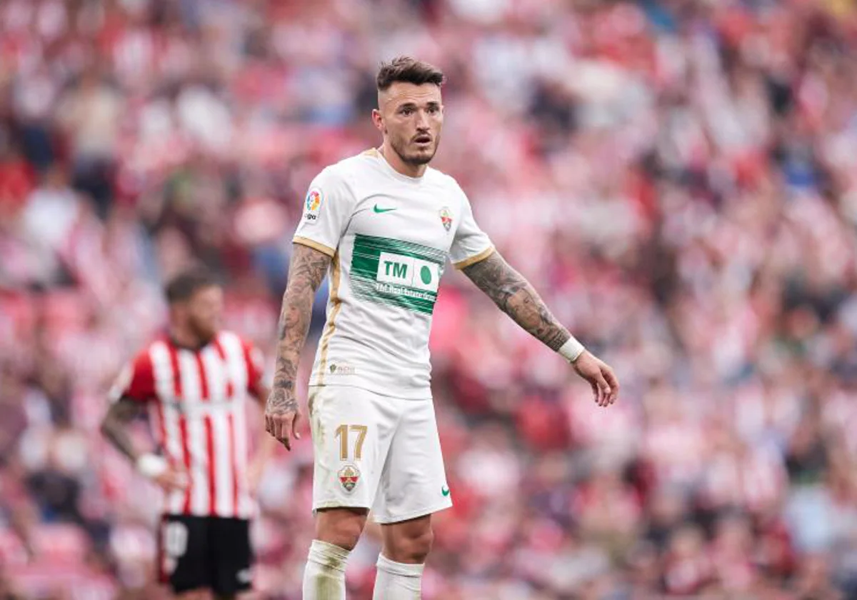 Josan Ferrández, en el último partido ante el Athletic