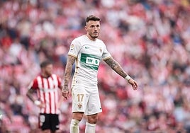 Josan Ferrández, en el último partido ante el Athletic