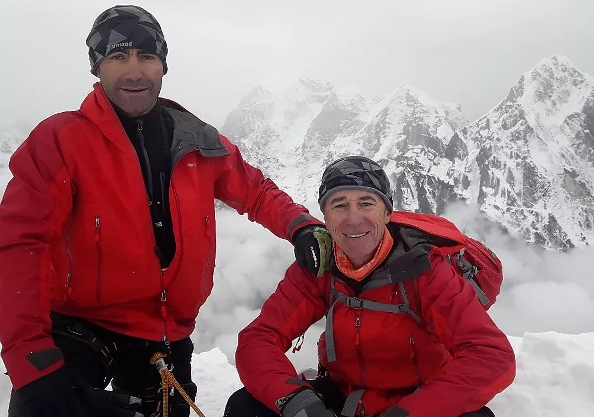 Los dos montañeros en una imagen de una de sus últimas escaladas.