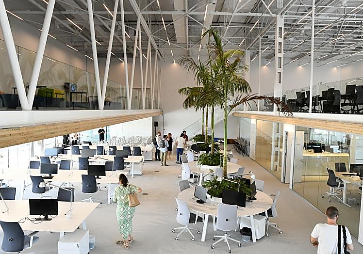 Imagen principal - Imágenes del interior de las nuevas oficinas.