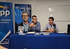 El candidato del PP de San Vicente del Raspeig, Pachi Pascual, durante la presentación de su programa electoral