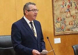 Toni Pérez durante su investidura del pasado sábado en Benidorm