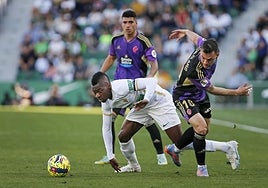 Helibelton Palacios, durante el Elche-Valladolid de esta temporada