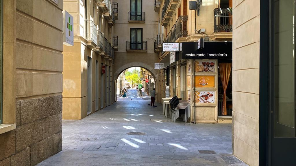 Una calle del centro de la ciudad.