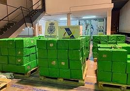 Imágenes de la droga incautada.