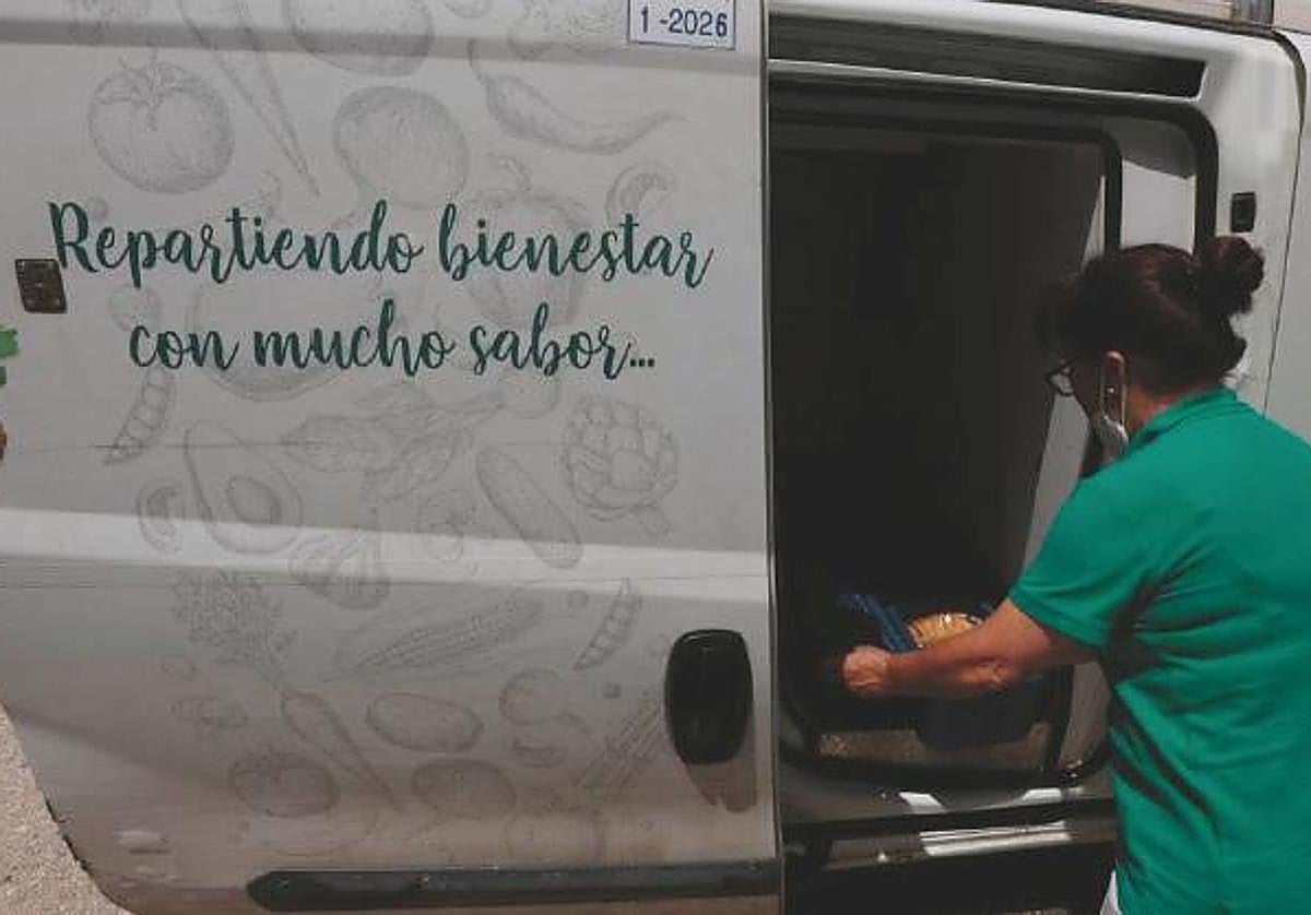 Reparto de comida a domicilio.