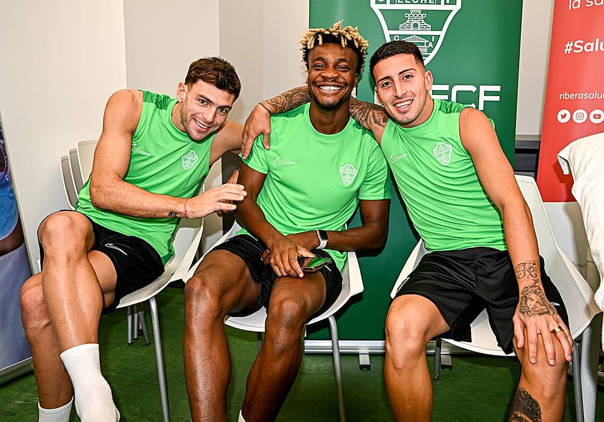 Lucas Boyé, John Chetauya y Nico Fernández-Mercau, el pasado lunes