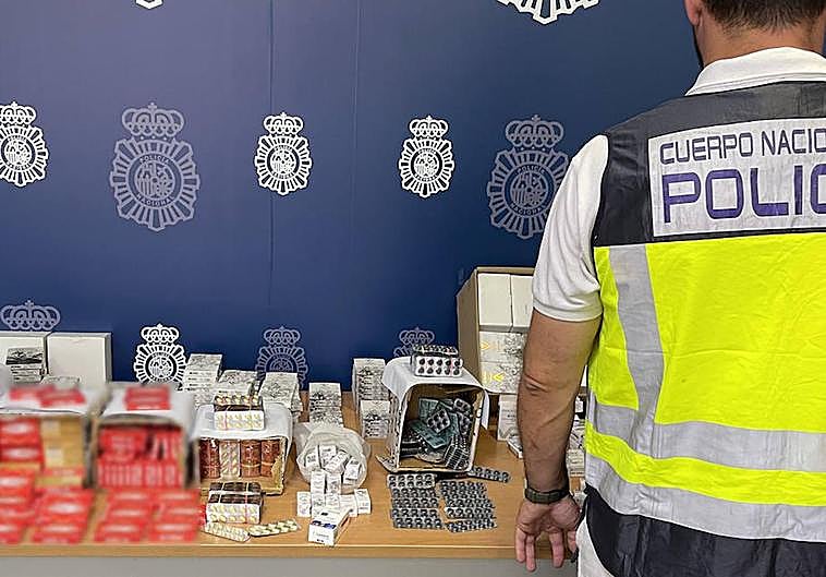 Material intervenido por la Policía Nacional en la operación.