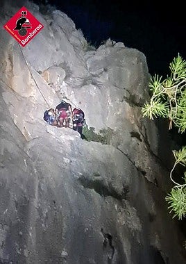 Rescate de los escaladores en el Monte Ponoig.