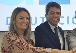 Nuria Montes y Carlos Mazón durante la presentación del programa de ayudas al Imserso.