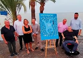 El autor, pregonero e impulsores del Castell de l'Olla de Altea.