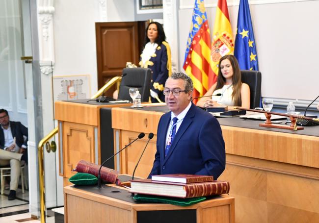 Momento del discurso de Toni Pérez.