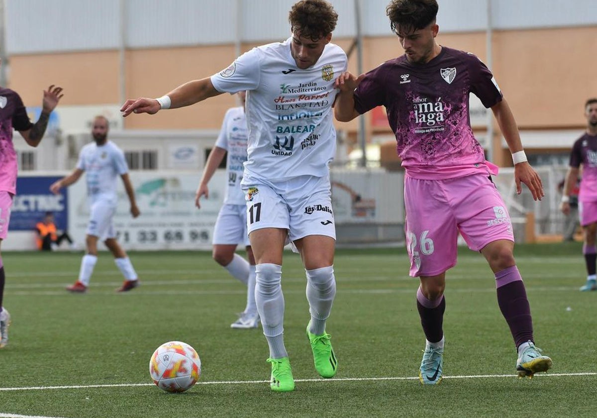 Samu Vázquez, durante un partido de la pasada temporada con la Peña Deportiva