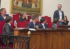 Tito Costa, en el momento de su renuncia como concejal.