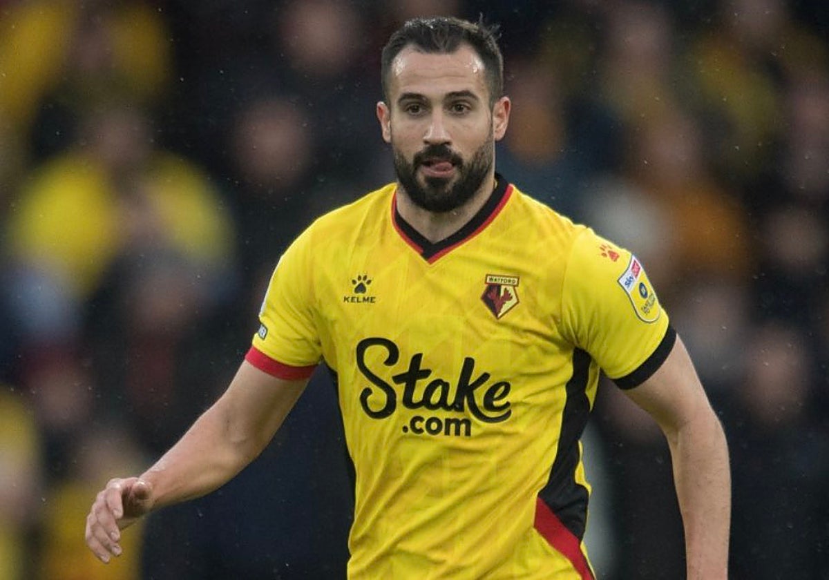Mario Gaspar, durante un partido con el Watford