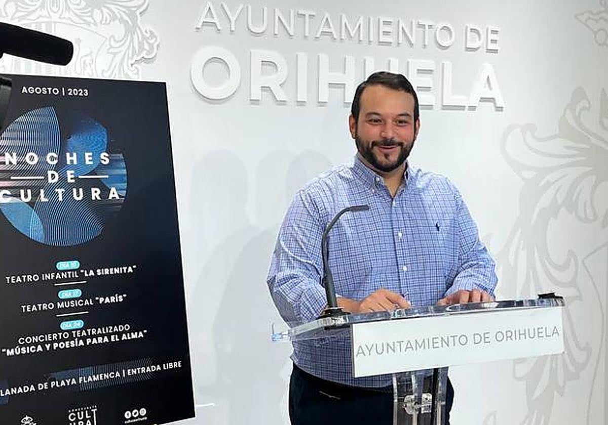 El concejal de Cultura del Ayuntamiento de Orihuela, Gonzalo Montoya.