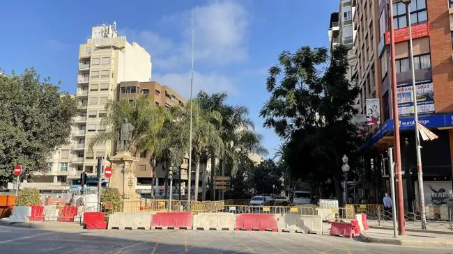 Imagen antes - Avance de la remodelación de la céntrica avenida.