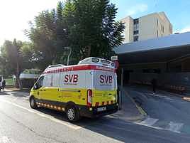 Zona de acceso a las Urgencias del hospital de Sant Joan, durante una fase pasada de las obras.