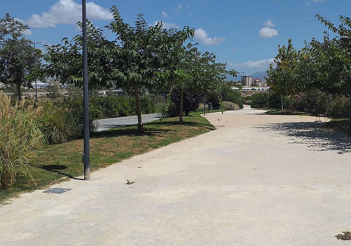 Una de las zonas que tiene acceso al riego con agua regenerada