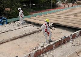Retirada del amianto en la cubierta del CEIP El Tossal.