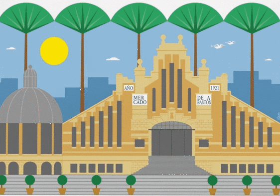 Ilustraciones sobre monumentos y edificios de Alicante.