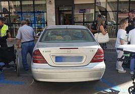 Foto del accidente en la confitería de Orihuela.