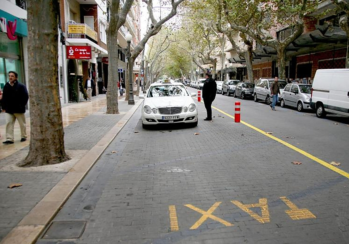 Parada de taxi en Dénia.
