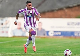 Sergio León, durante un amistoso con el Valladolid